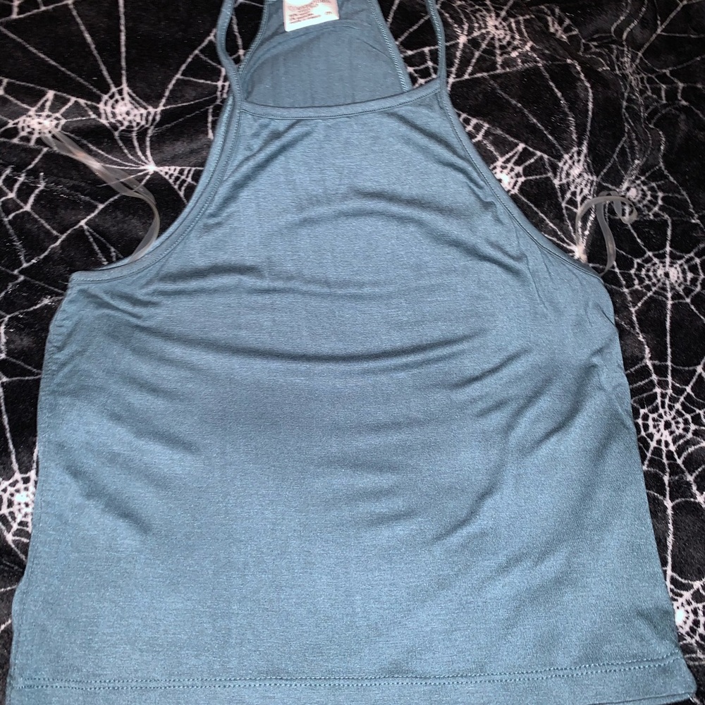 Blue crop top